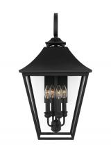 Visual Comfort & Co. Studio Collection OL14404TXB - Galena Traditional 4-Light Outdoor Exterior Large Lantern Sconce Light