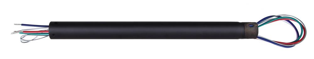 Replacement 12&#34; Downrod for AC Motor Ezra, MBK Color, 1&#34; Diameter with Thread