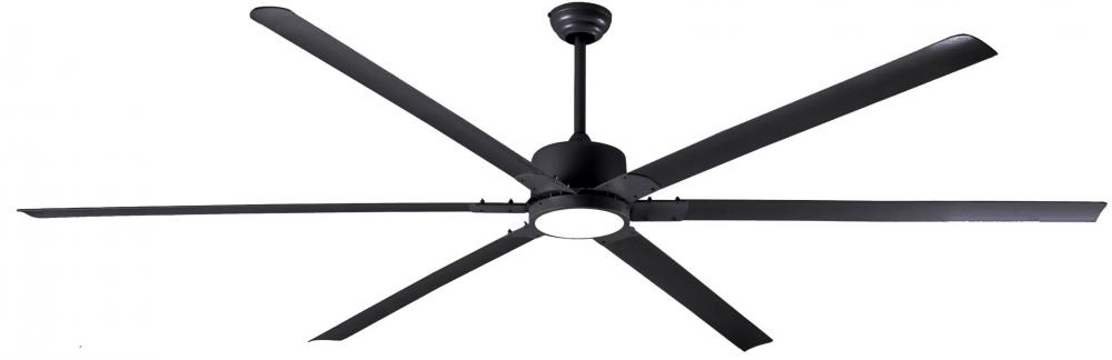 Industrial Fan, Spec. CP96-LEDBK, 96&#34; Fan, MBK Color, Downrod Mount, Zinc Ball Hanger, 8&#34; LE