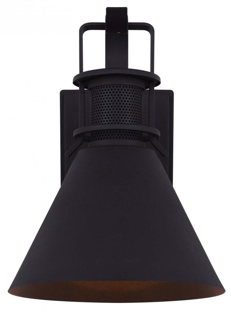 Avery 1 Light Outdoor Lantern, Black Finish