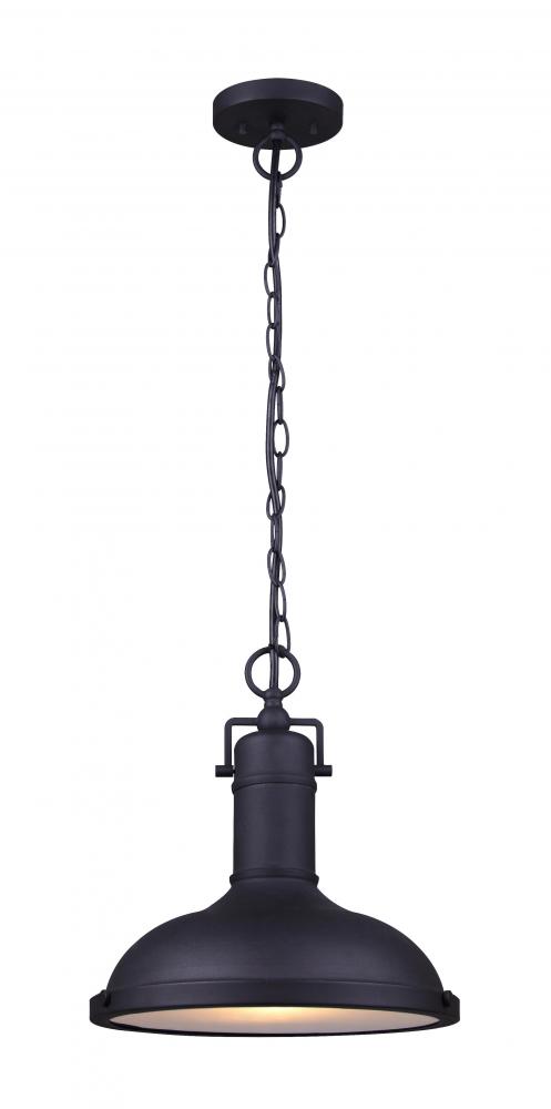 Marcella 1 Light Outdoor Lantern, Black Finish