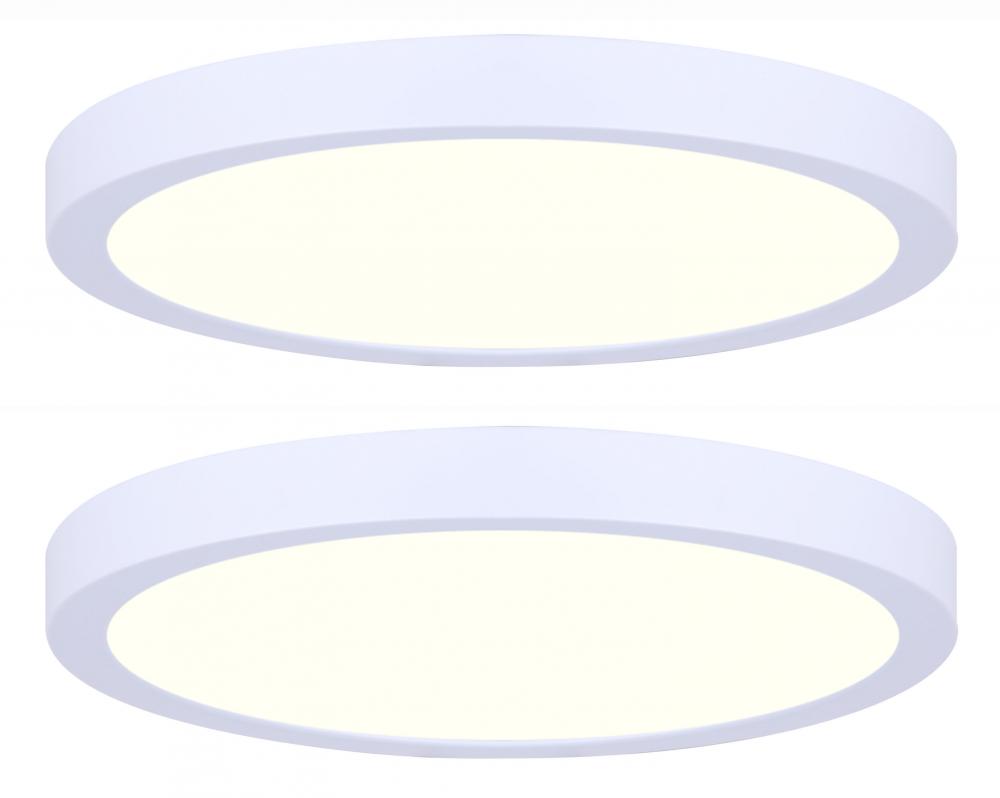 LED Disk, DL-11C-22FC-WH-C2, 11&#34; White Color, Twin Pack, 22W Dimmable, 3000K, 1540 Lumen
