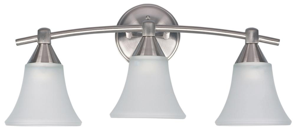 Grace 3 Light Vanity, Pewter Finish