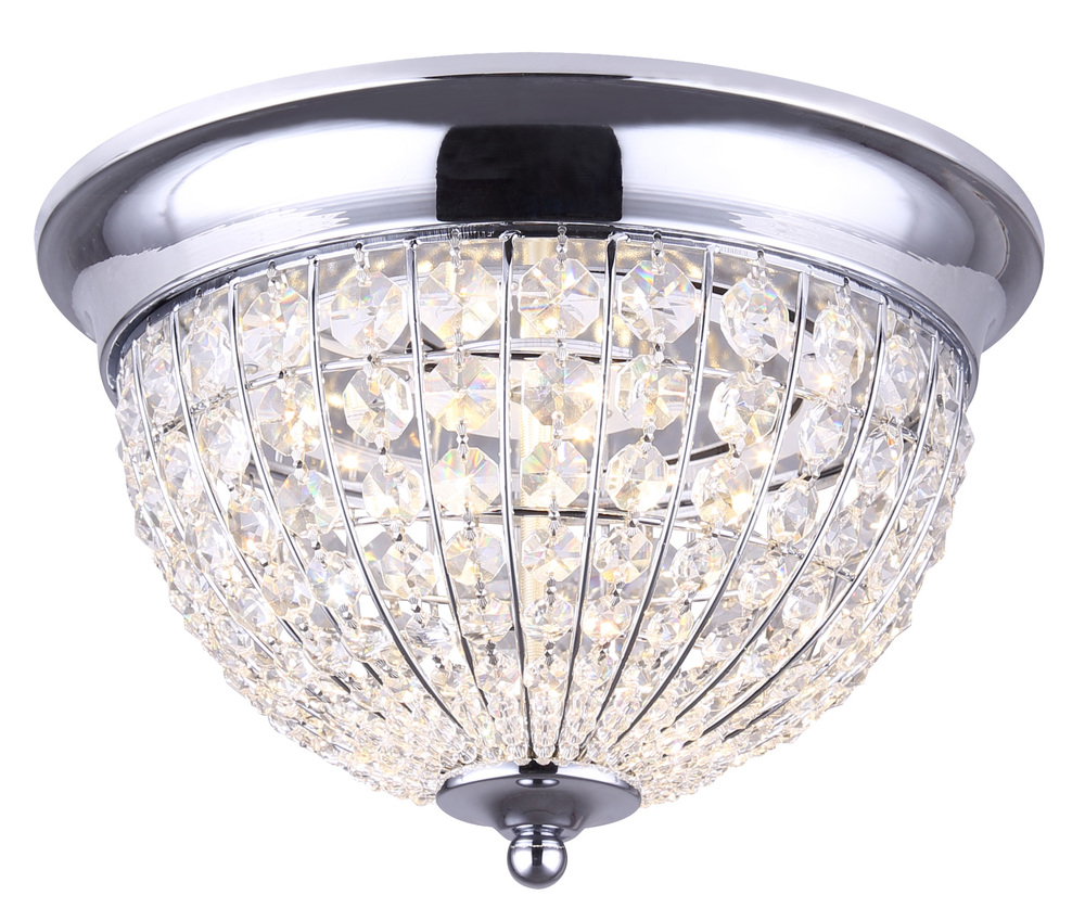 TILLY, 12&#34; LED Flush Mount, Crystal, 19W LED (Integrated), Dimmable, 1150 Lumens, 3000K