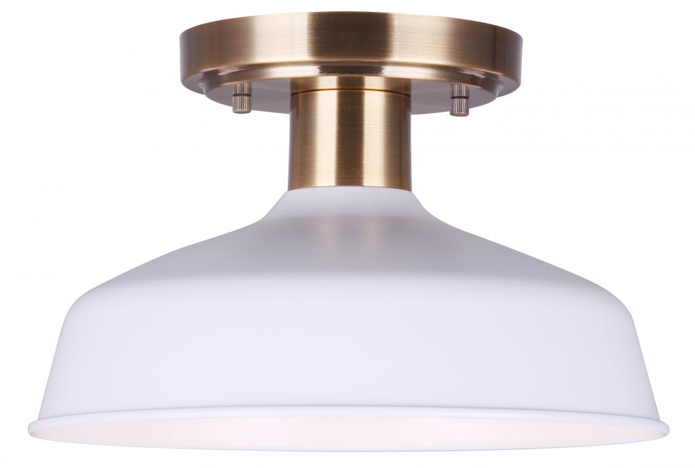 Bello 1 Light Semi Flush, Gold Finish