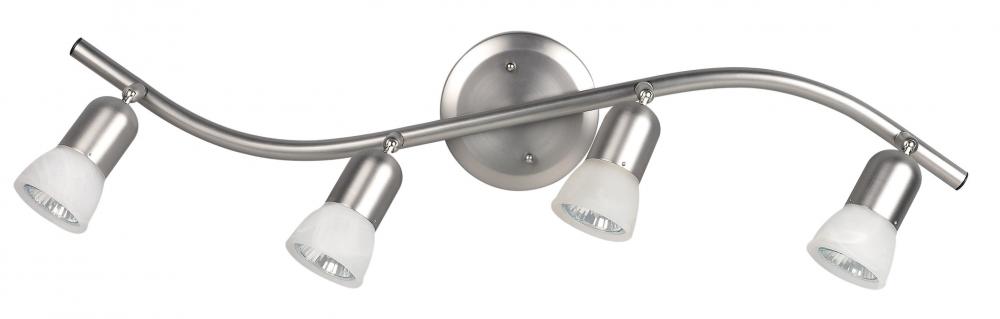 James 4 Light Track Lighting, Pewter Finish