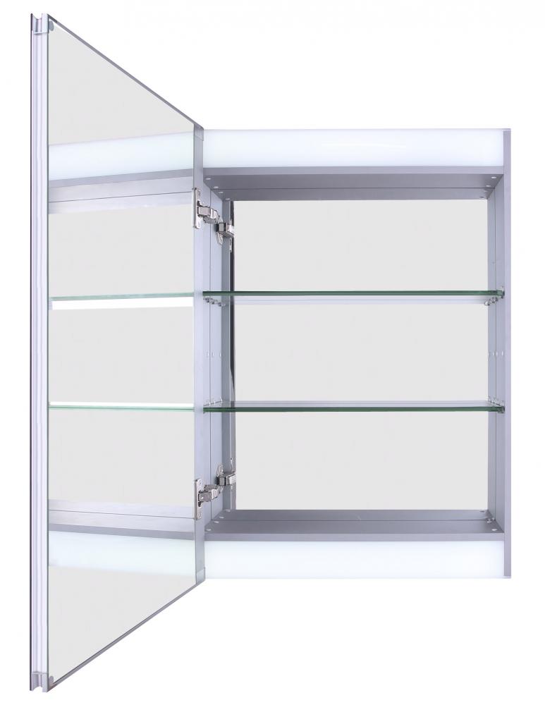 LED Medicine Cabinet, MC105A2028WNW -G-, 19.7inch W x 27.6inch H, 14W, 3000K, 80 CRI, Wall Mounted