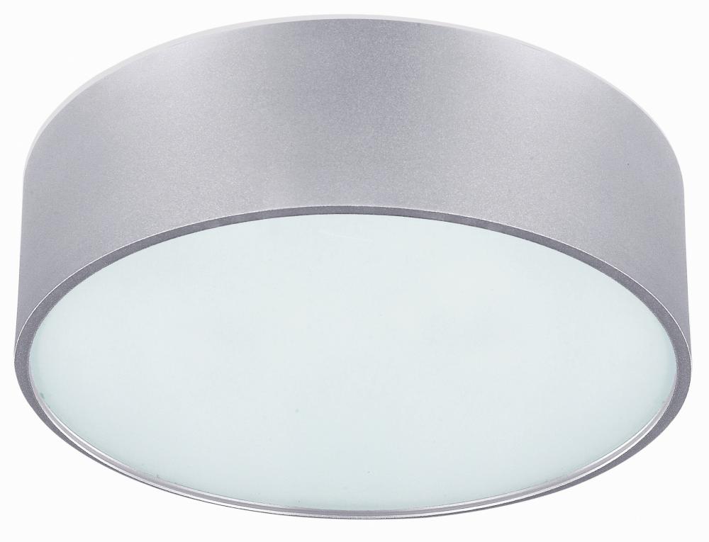 Dexter, 2 Lt Flush Mount, Frosted Glass Diffuser, 60W Type A, 13 3/4&#34; W x 6 1/4&#34; H