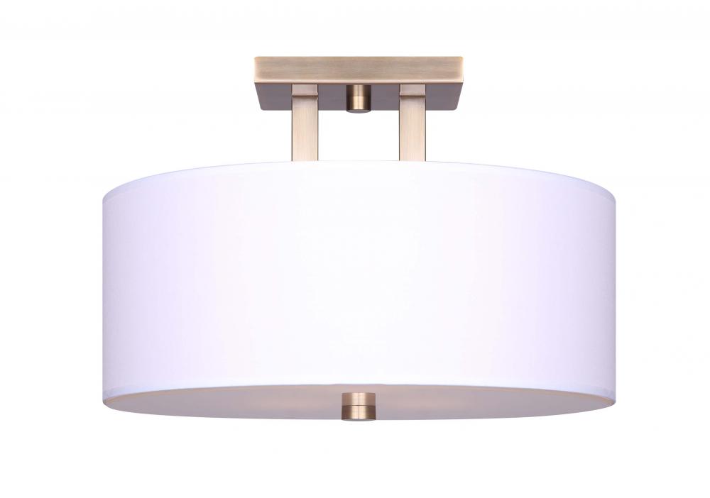 River 3 Light Semi Flush, Gold Finish