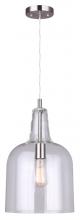 Canarm IPL1059A01BN10 - Keeva 1 Light Pendant, Nickel Finish