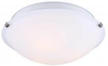 Canarm IFM161651 - Fmount, 16" 3 Bulb Clip Flushmount, Alabaster Glass, 60W Type A