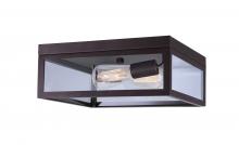 Canarm IFM257B13ORB-HD - RAE, Spec. IFM257B13ORB-HD, 2 Lt Flushmount, Clear Glass, 60W Type A, 13 IN x 5 .5 IN x 13 IN