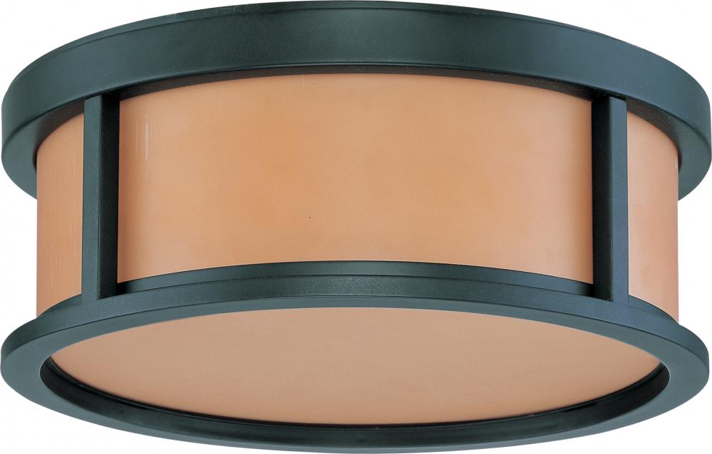 Odeon - 2 Light 13&#34; Flush Dome w/ Parchment Glass
