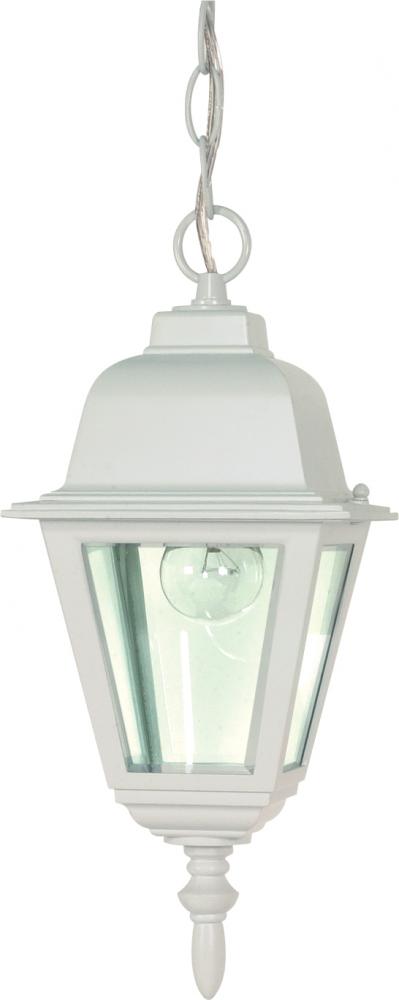 Briton - 1 Light 10&#34; Hanging Lantern with Clear Glass - White Finish
