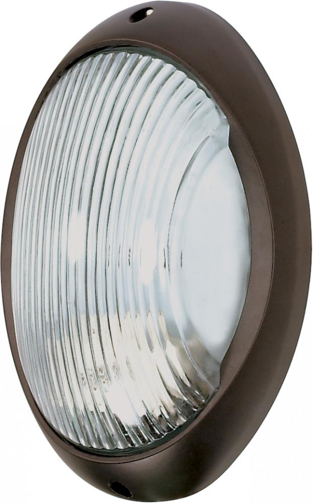 1 Light - 11&#39;&#39; Large Oval Bulkhead - Architectural Bronze Finish