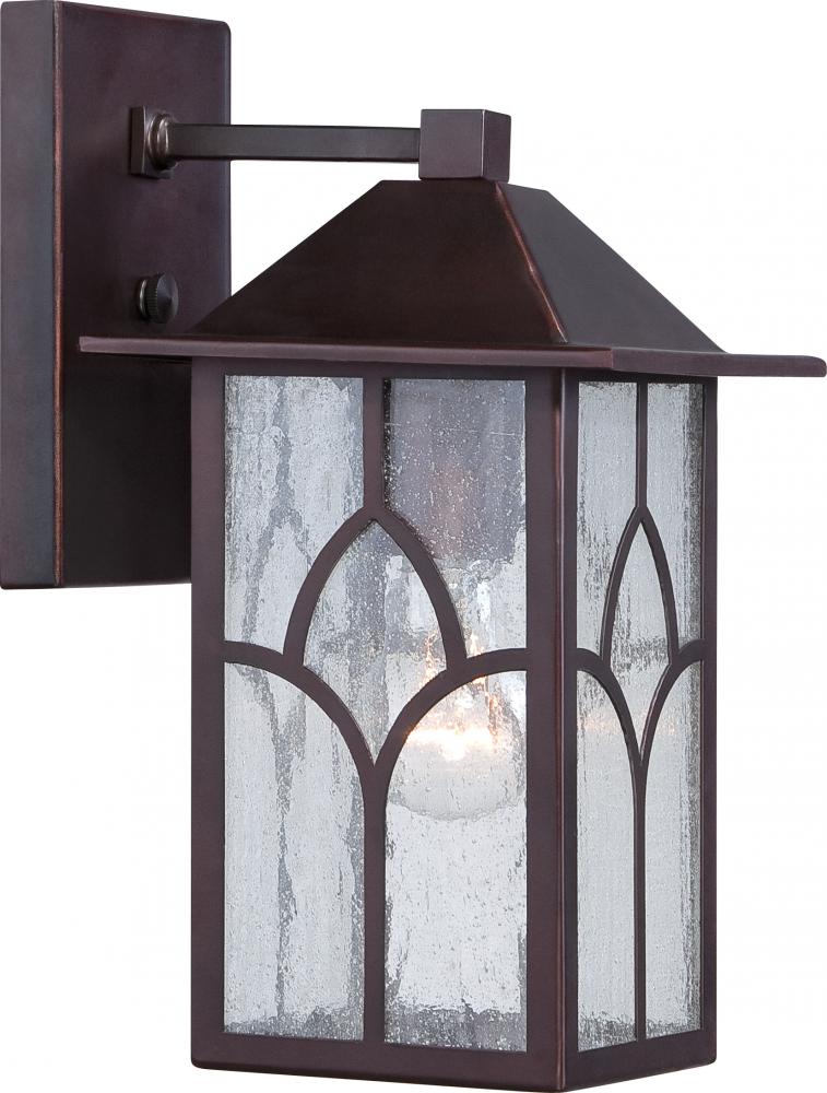 Stanton - 1 Light - 6&#34; Wall Lantern with Clear Seed Glass - Claret Bronze Finish Finish