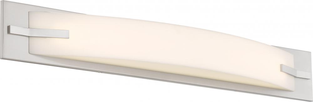 Bow - 31&#34; LED Vanity with White Acrylic Diffuser - Brushed Nickel Finish