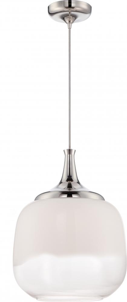 Stellar - LED Glass Pendant with White To Clear Glass