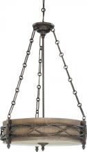 Nuvo 60/2886 - Ansel - 3 Light Pendant w/ Bronze Age Fabric Shade