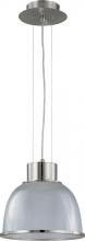 Nuvo 60/2923 - 1-Light 12" Pendant Light Fixture in Brushed Nickel Finish with Clear Prismatic Glass
