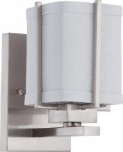 Nuvo 60/4501 - Logan - 1 Light Vanity w/ Slate Gray Fabric Shade - (1) 13w GU24 Lamp Included