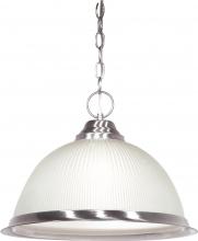 Nuvo SF76/691 - 1 Light - 15" Pendant with Frosted Prismatic Glass - Brushed Nickel Finish