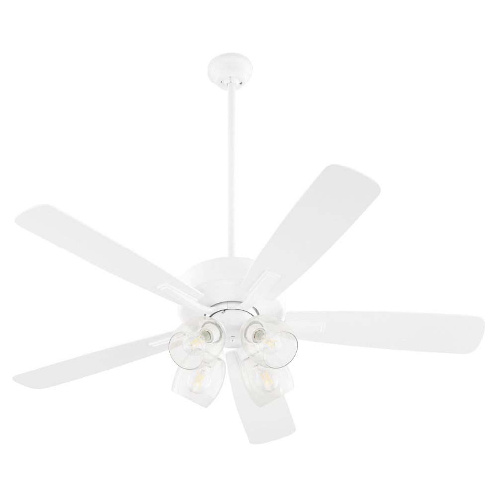 OVATION 4 LIGHT CLEAR GLASS - STUDIO WHITE