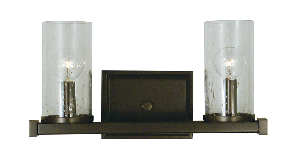 2-Light Brushed Bronze Compass Sconce