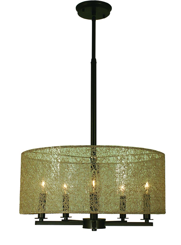 5-Light Polished Nickel Chloe Dining Chandelier