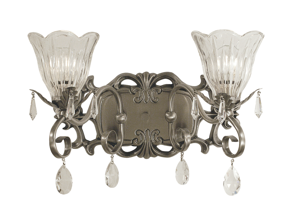 2-Light Matte Black Liebestraum Sconce