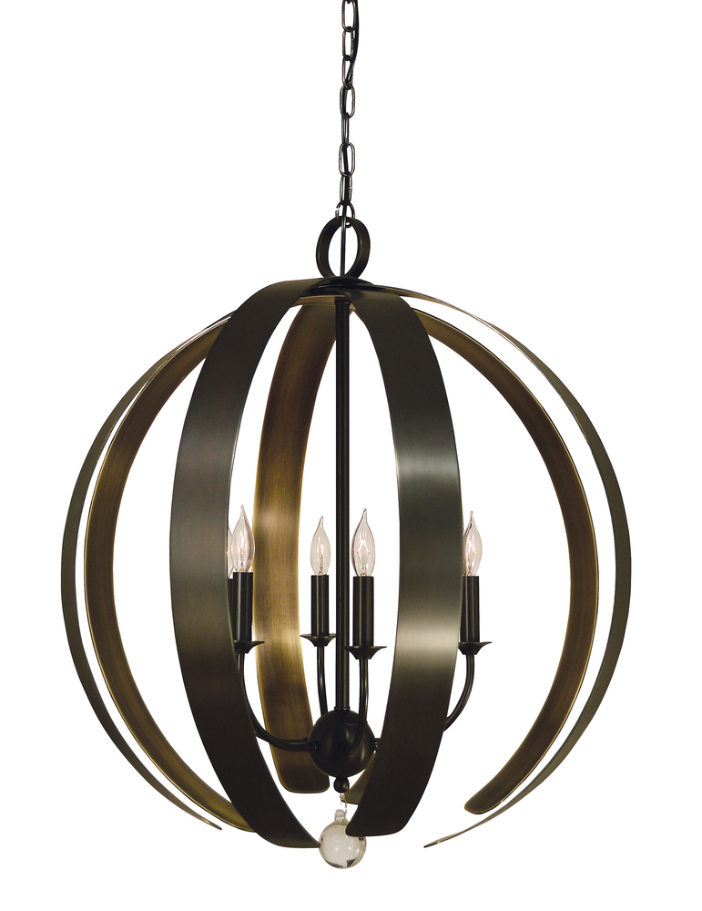 6-Light Brushed Nickel Venus Chandelier