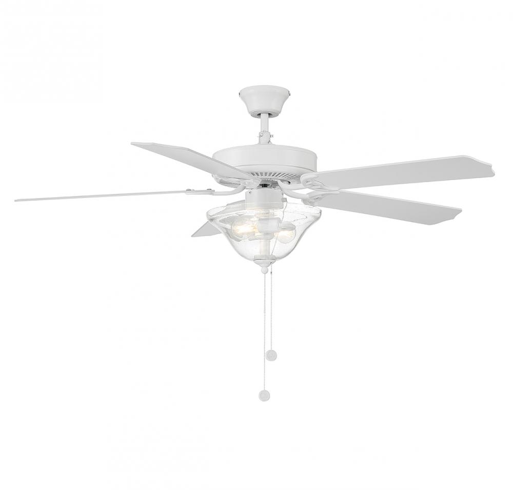 52&#34; 2-Light Ceiling Fan in Bisque White