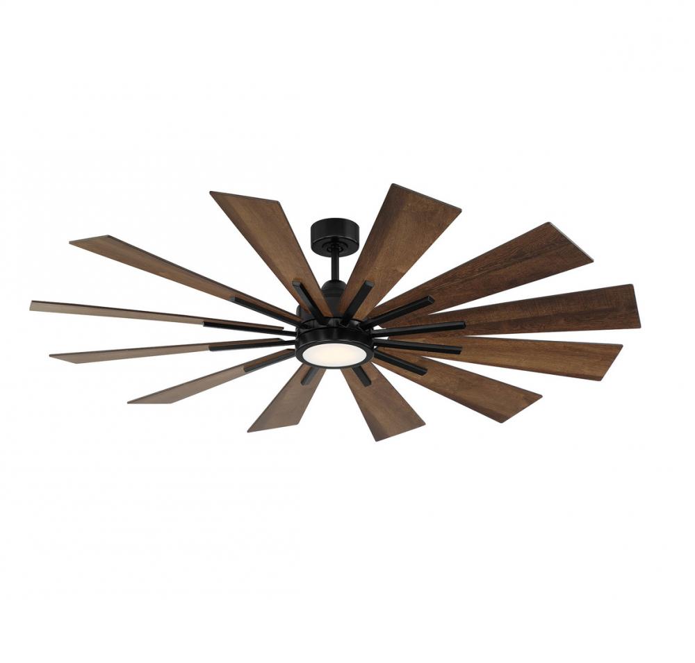 60&#34; LED Ceiling Fan in Matte Black