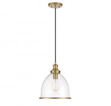 Savoy House Meridian M70119NB - 1-Light Pendant in Natural Brass