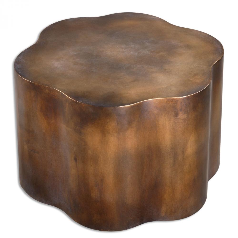Uttermost Sameya Oxidized Copper Accent Table