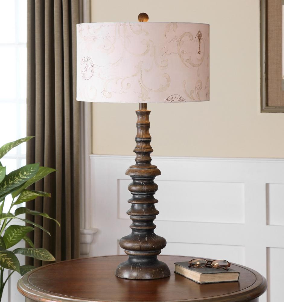 One Light Wood Table Lamp