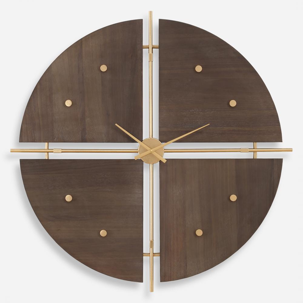 Walnut Elegance Wall Clock