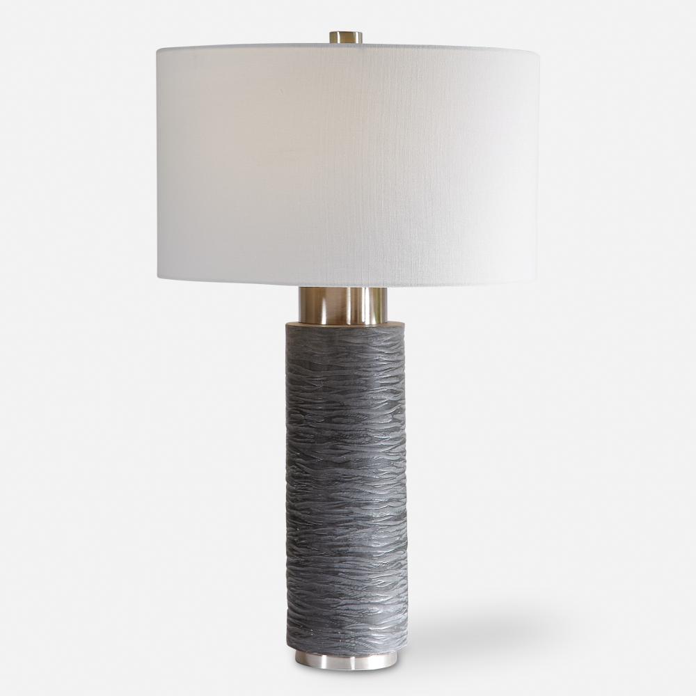 Uttermost Strathmore Stone Gray Table Lamp