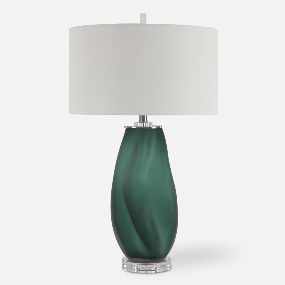 Uttermost Esmeralda Green Glass Table Lamp