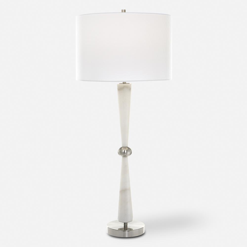 Hourglass White Table Lamp