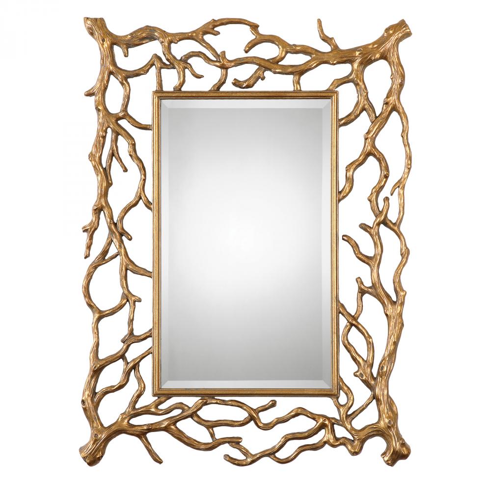 Uttermost Sequoia Gold Tree Branch Mirror