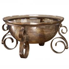 Uttermost 18955 - Uttermost Alya Bronze Glass Bowl