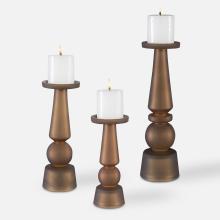 Uttermost 18045 - Uttermost Cassiopeia Butter Rum Glass Candleholders, S/3