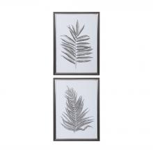 Uttermost 33685 - Uttermost Silver Ferns Framed Prints Set/2