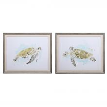 Uttermost 33720 - Uttermost Sea Turtle Study Watercolor Prints, S/2
