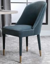 Uttermost 23556-2 - Uttermost Brie Armless Chair, Blue, Set of 2