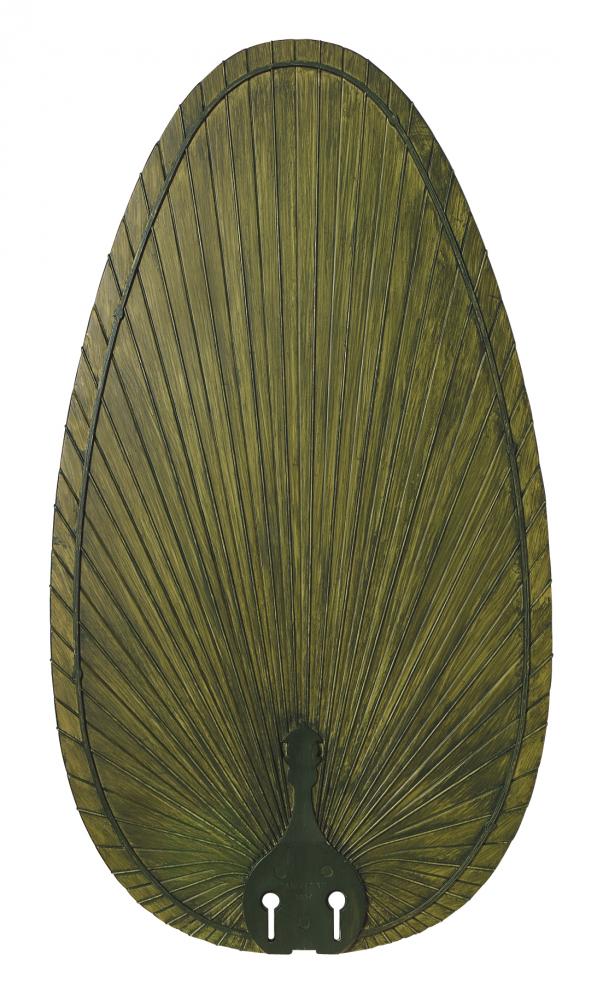 22&#34; BLADE: NARROW OVAL COMPOSITE PALM, GREEN - SET OF