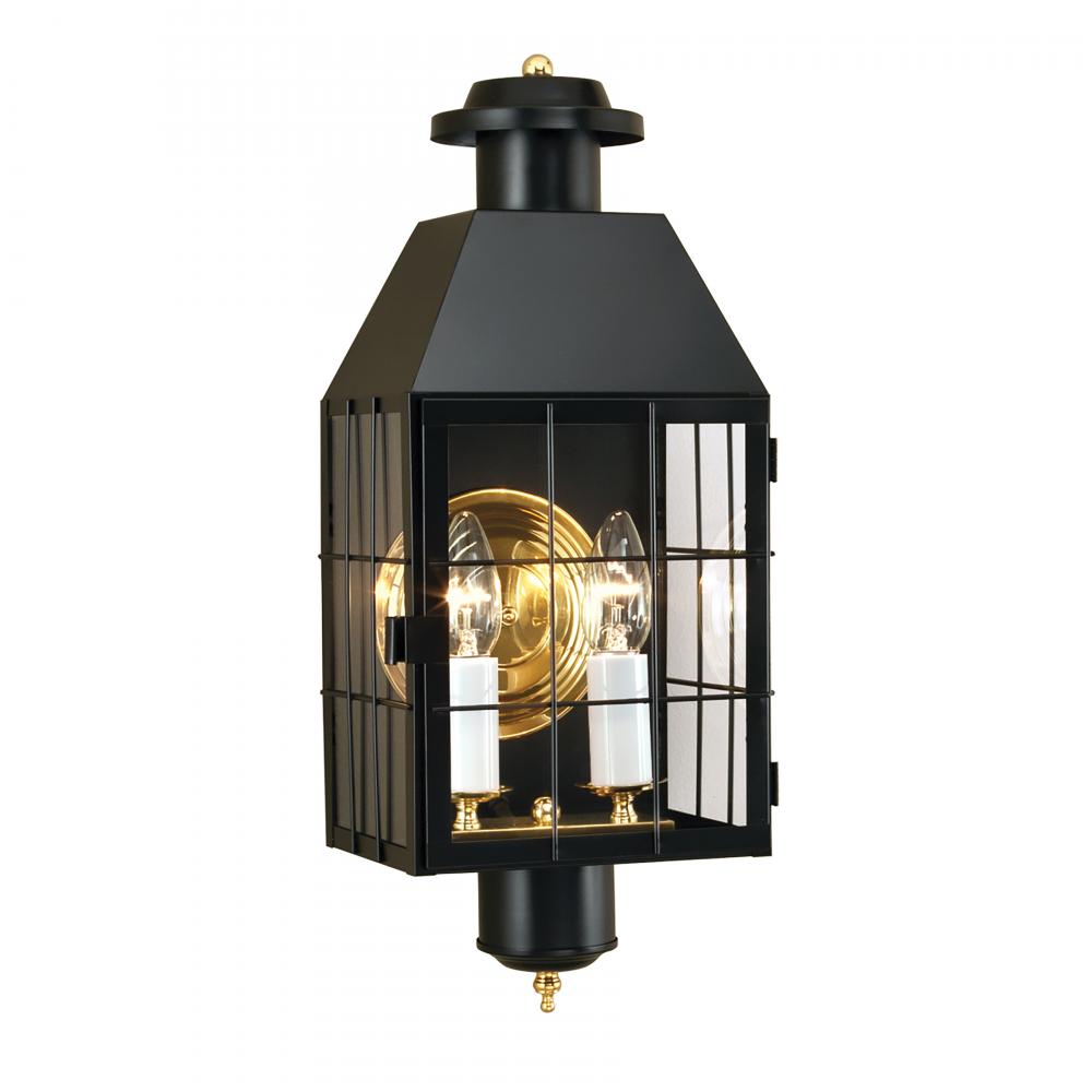 American Heritage 21.75&#39;&#39; High 2-Light Outdoor Sconce - Black