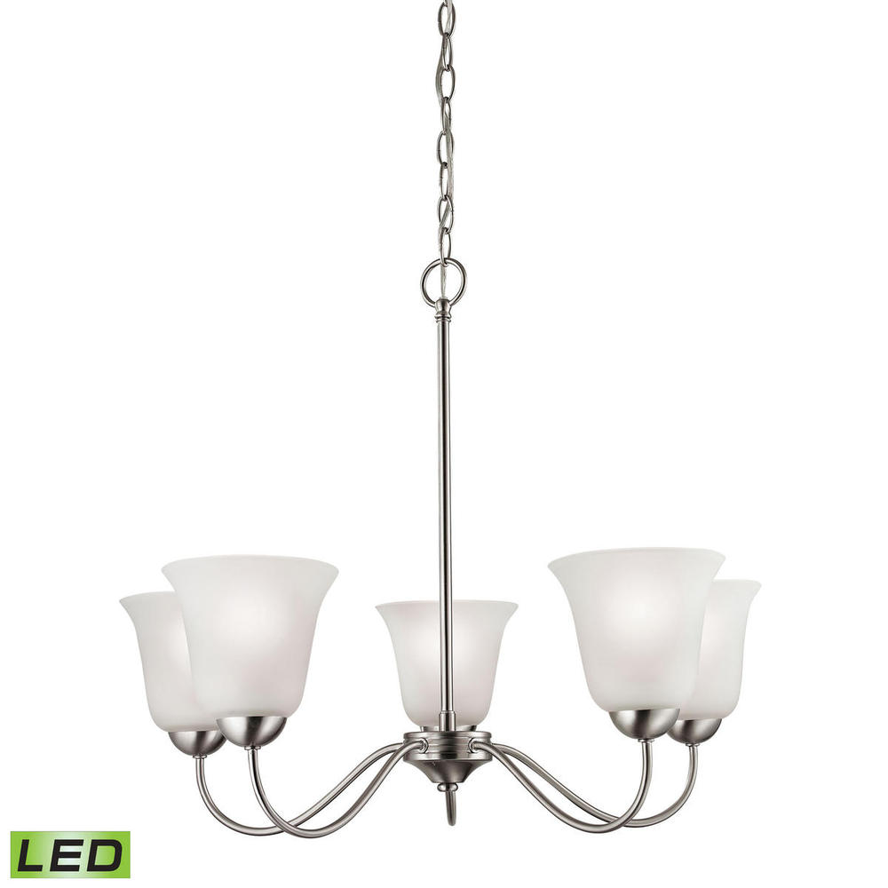 Thomas - Conway 26&#39;&#39; Wide 5-Light Chandelier - Brushed Nickel