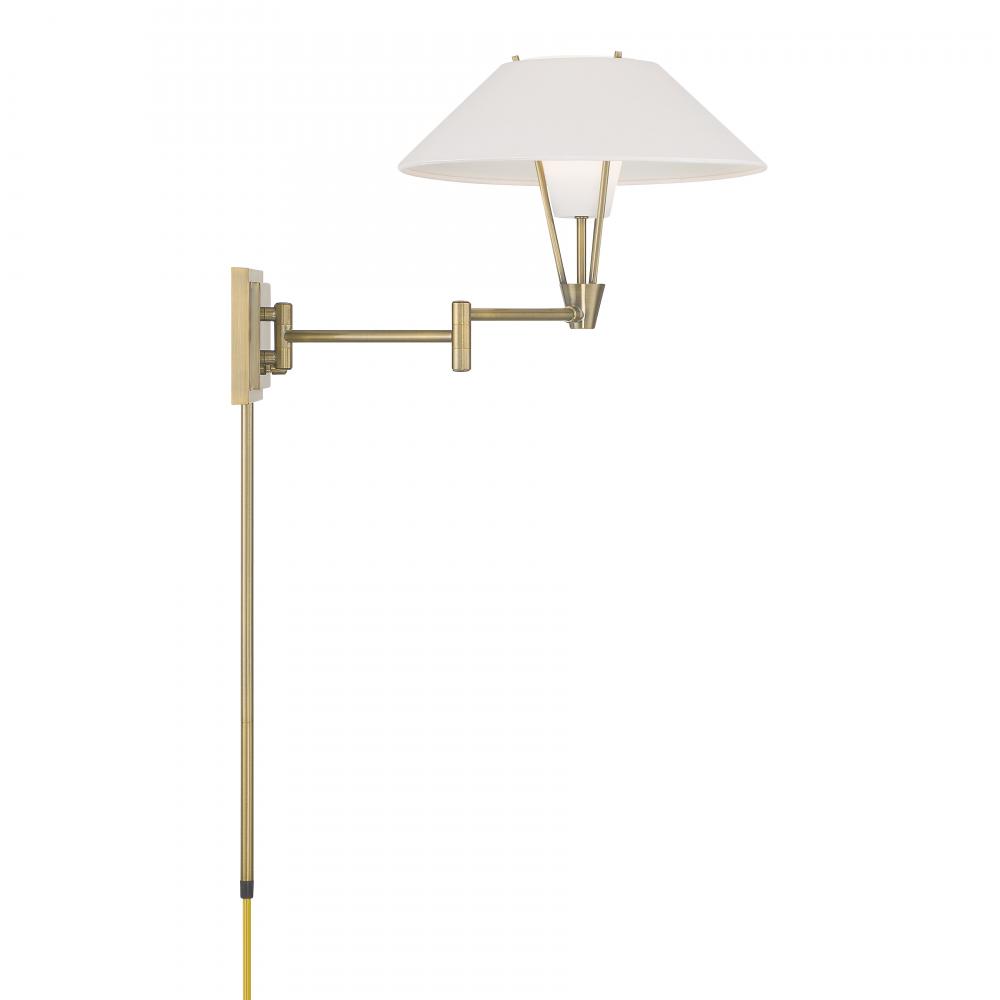 Cody 13&#39;&#39; High 1-Light Swingarm Sconce - Antique Brass